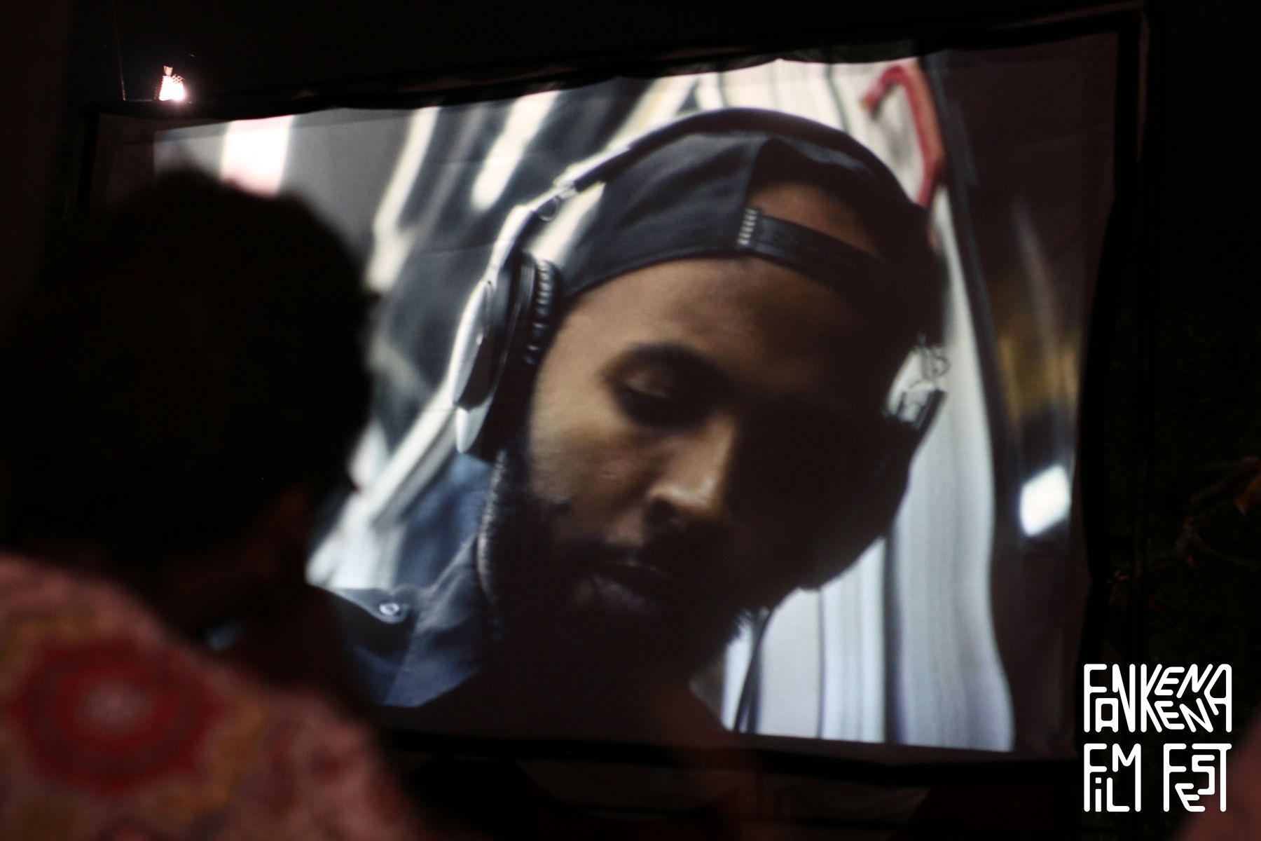 A close-up of a film on the big screen